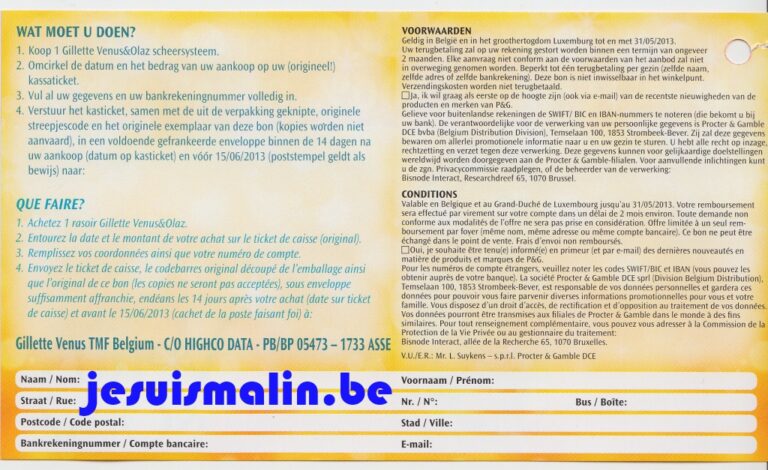 Rasoir Gillette Venus Olaz 100% rembous\u00e9 \u2013 31\/05\/13 | Je suis malin