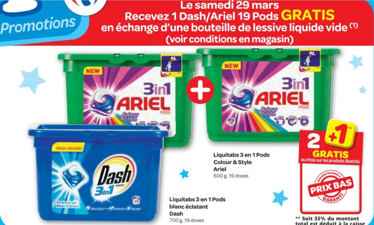 Lessive Dash Ariel Gratuite En change D une Bouteille Vide Ce 29 Mars lessive-dash-ariel-gratuite-en-change-d-une-bouteille-vide-ce-29-mars