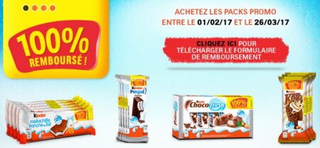 4 produits Kinder 100% remboursés – 26/03/2017 | Je suis malin