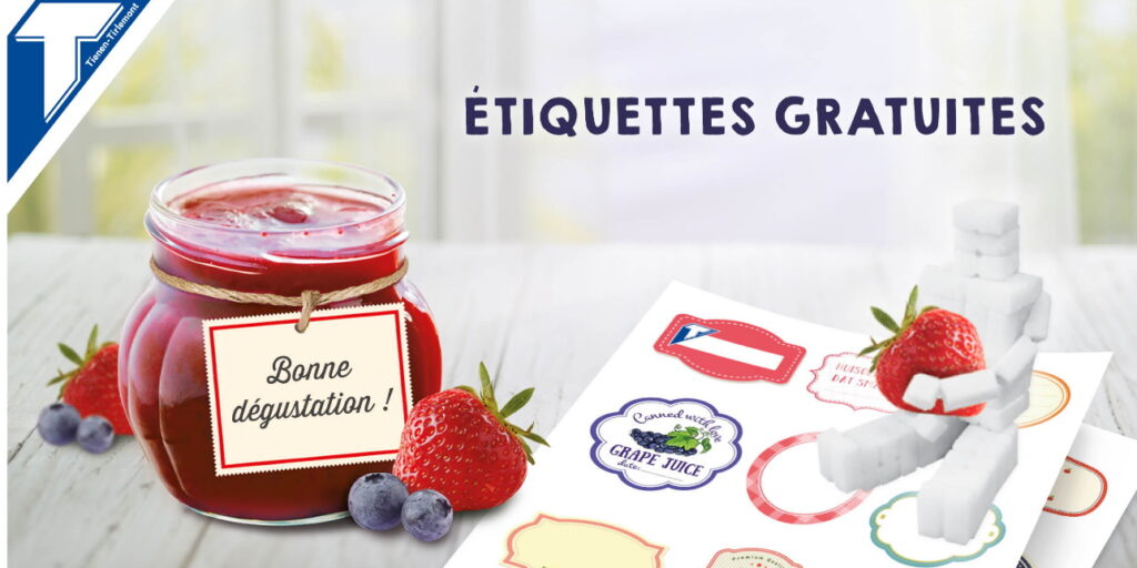 Étiquettes gratuites pour pots de confiture | Je suis malin